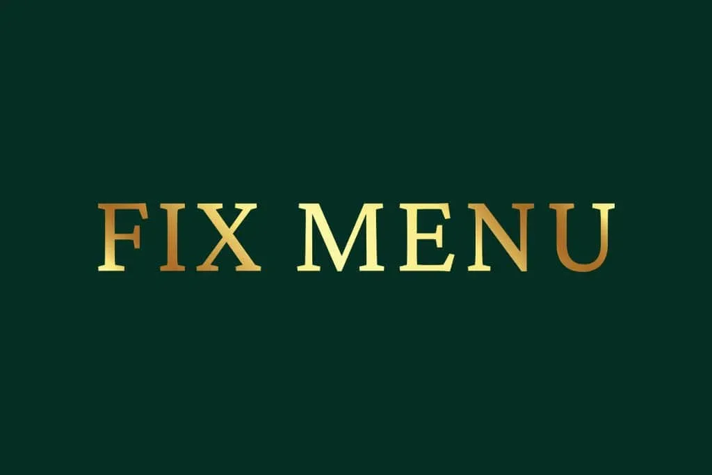 FIX MENÜLER